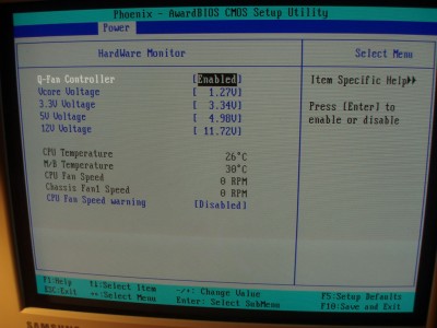 Скриншот BIOS Setup